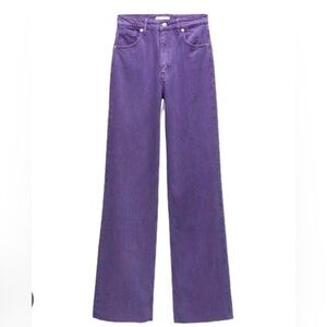 Zara Purple Wide Leg Jeans